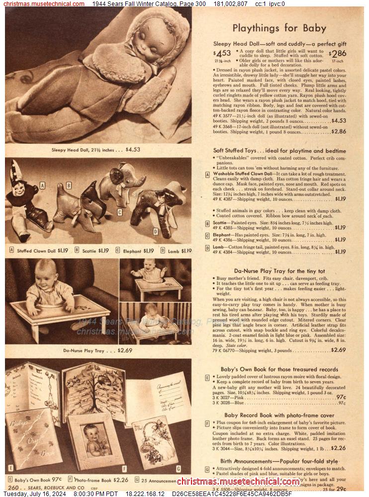 1944 Sears Fall Winter Catalog, Page 300