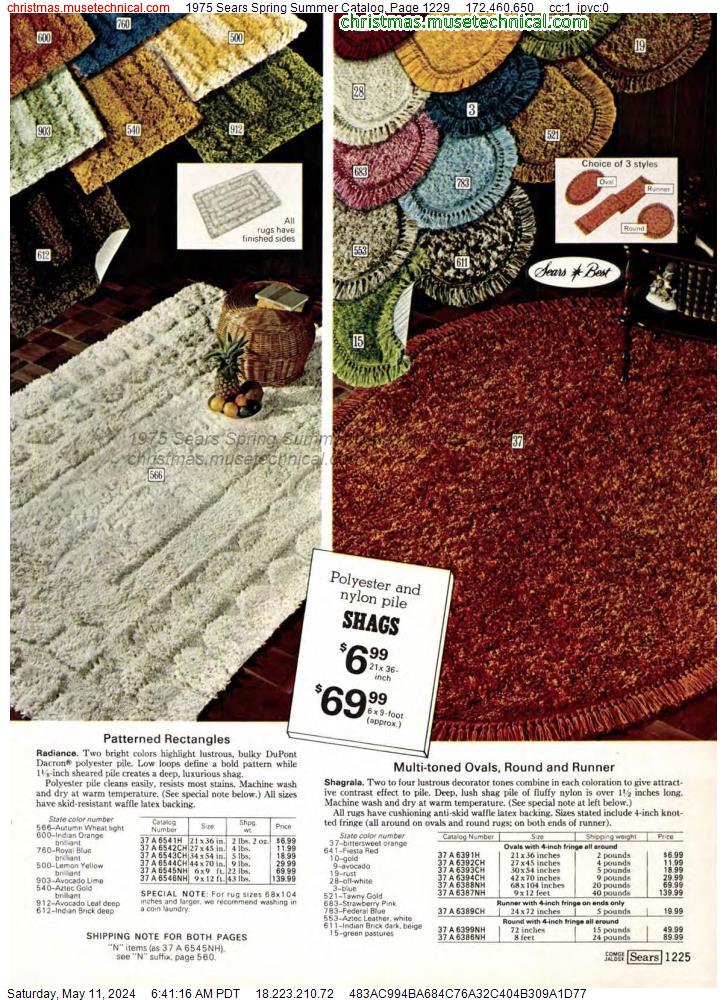 1975 Sears Spring Summer Catalog, Page 1229