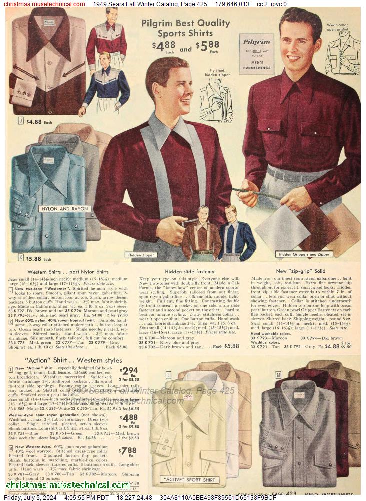1949 Sears Fall Winter Catalog, Page 425