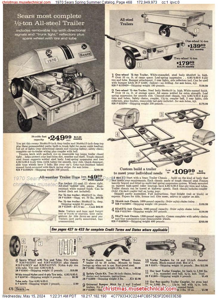 1970 Sears Spring Summer Catalog, Page 468