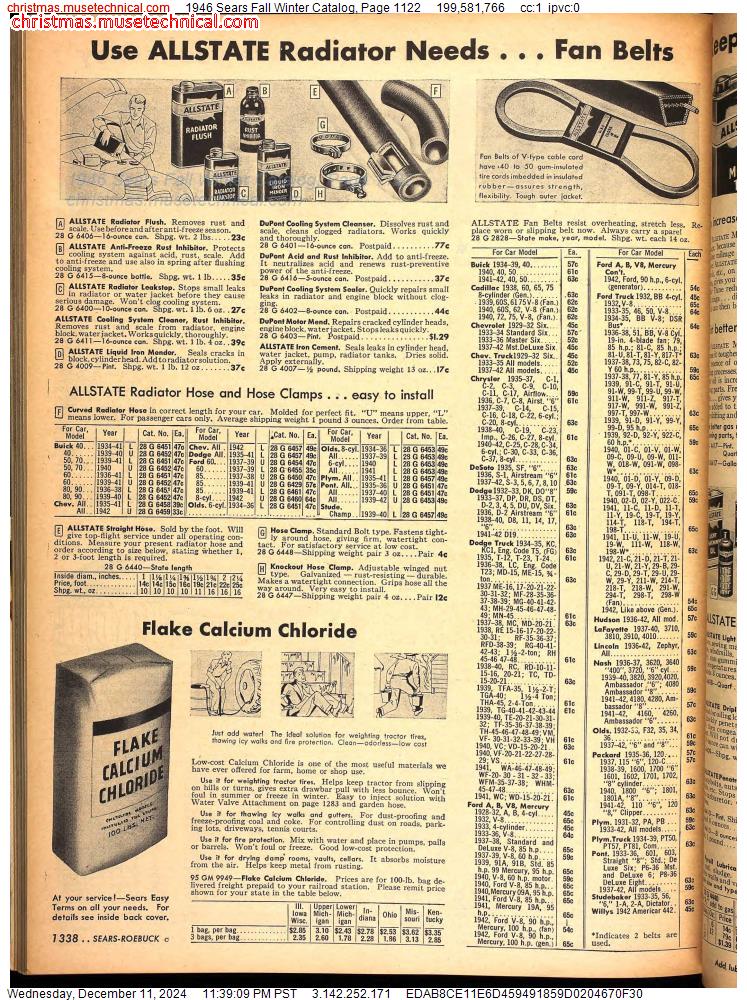 1946 Sears Fall Winter Catalog, Page 1122