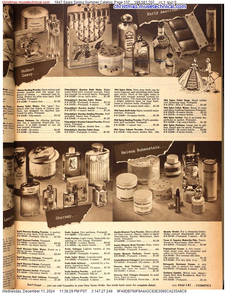 1947 Sears Spring Summer Catalog, Page 137