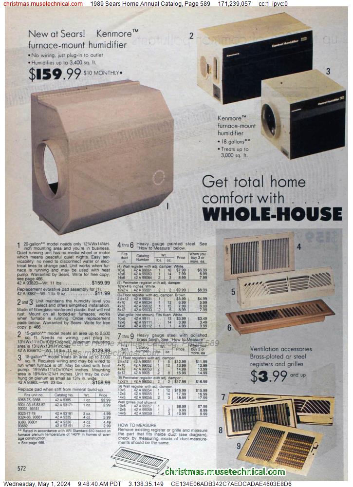 1989 Sears Home Annual Catalog, Page 589