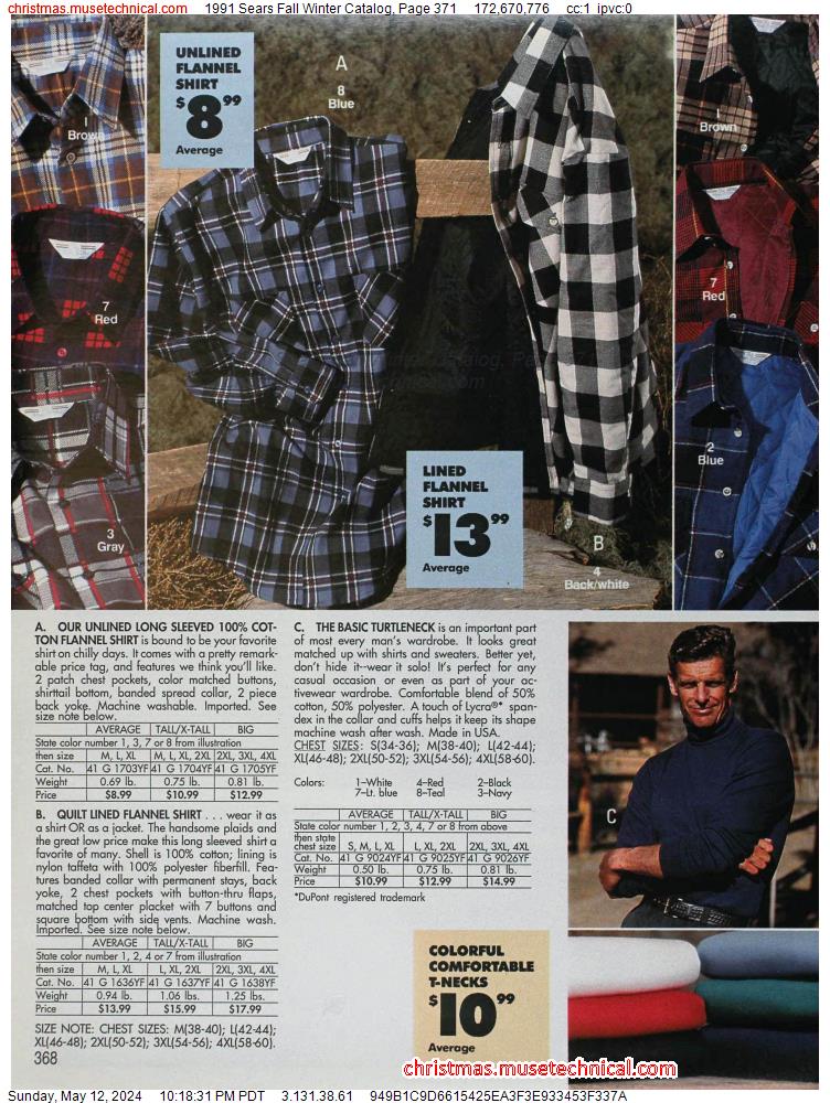 1991 Sears Fall Winter Catalog, Page 371