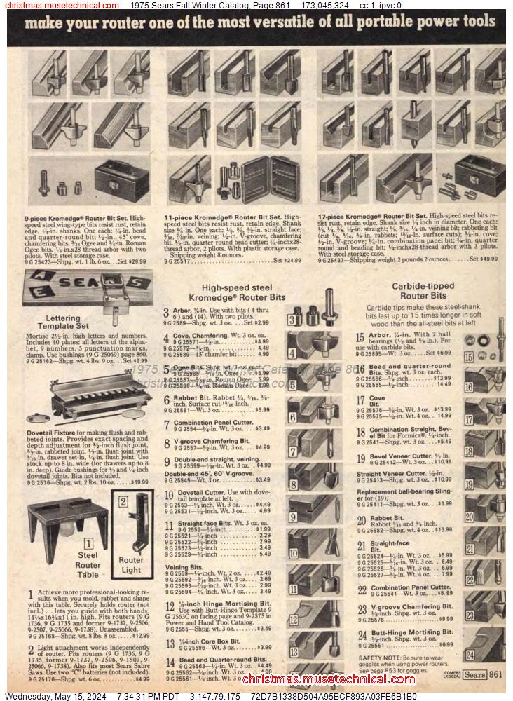 1975 Sears Fall Winter Catalog, Page 861