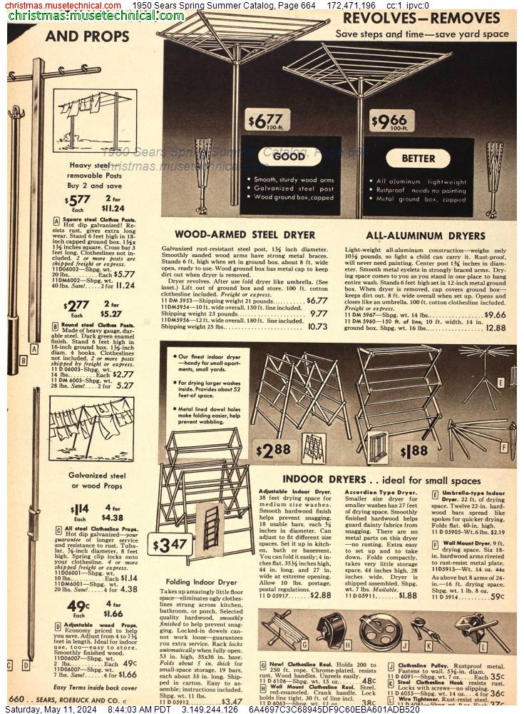 1950 Sears Spring Summer Catalog, Page 664