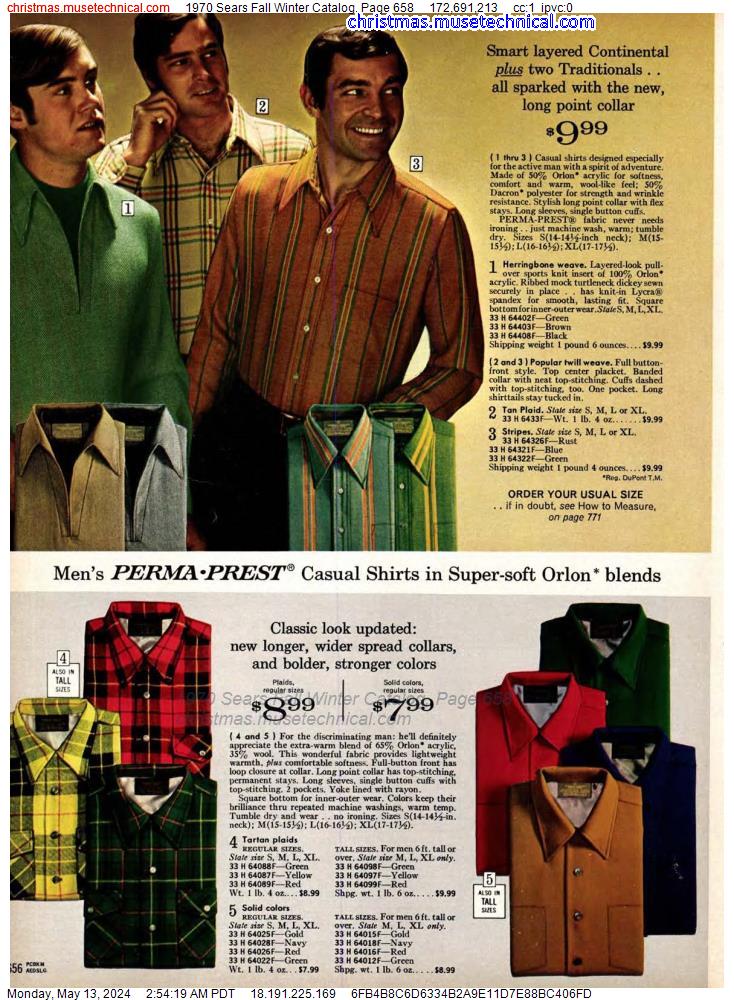 1970 Sears Fall Winter Catalog, Page 658