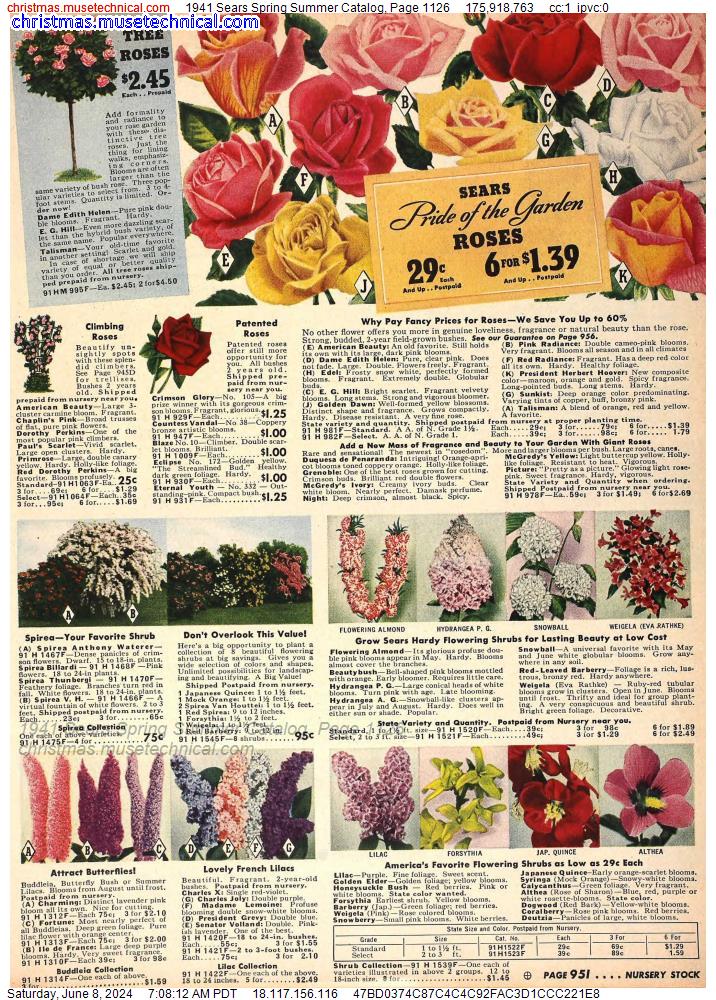 1941 Sears Spring Summer Catalog, Page 1126