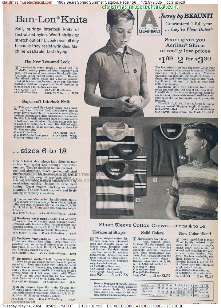 1963 Sears Spring Summer Catalog, Page 456