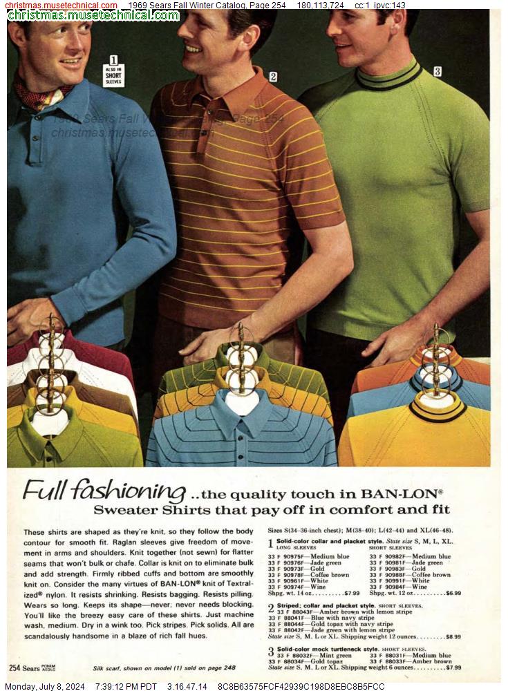 1969 Sears Fall Winter Catalog, Page 254