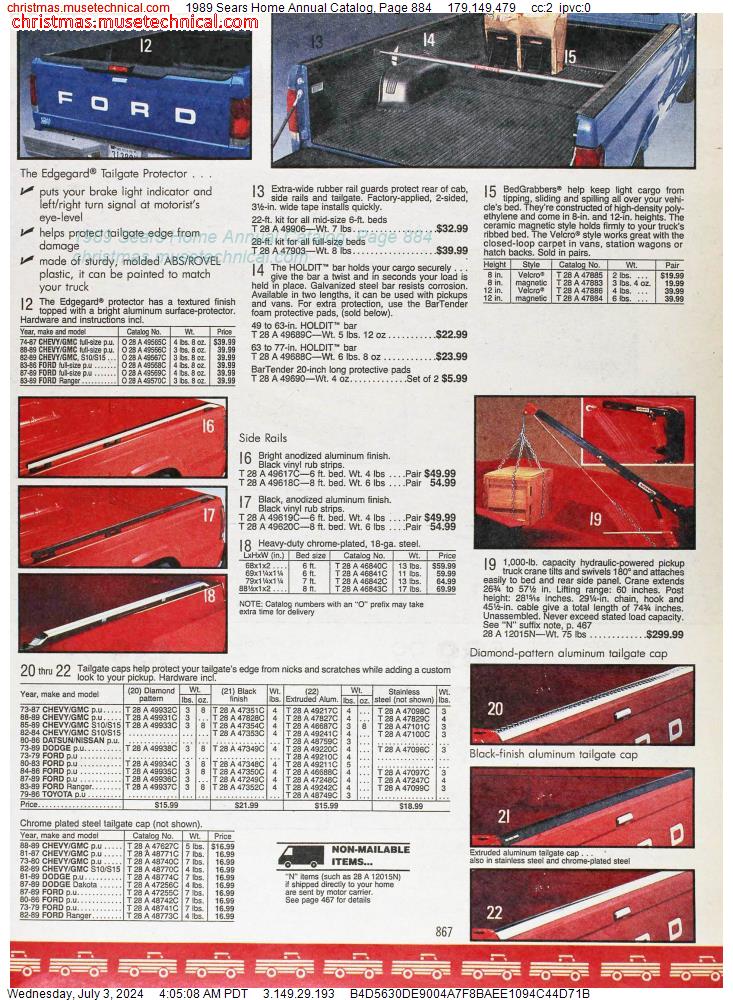 1989 Sears Home Annual Catalog, Page 884