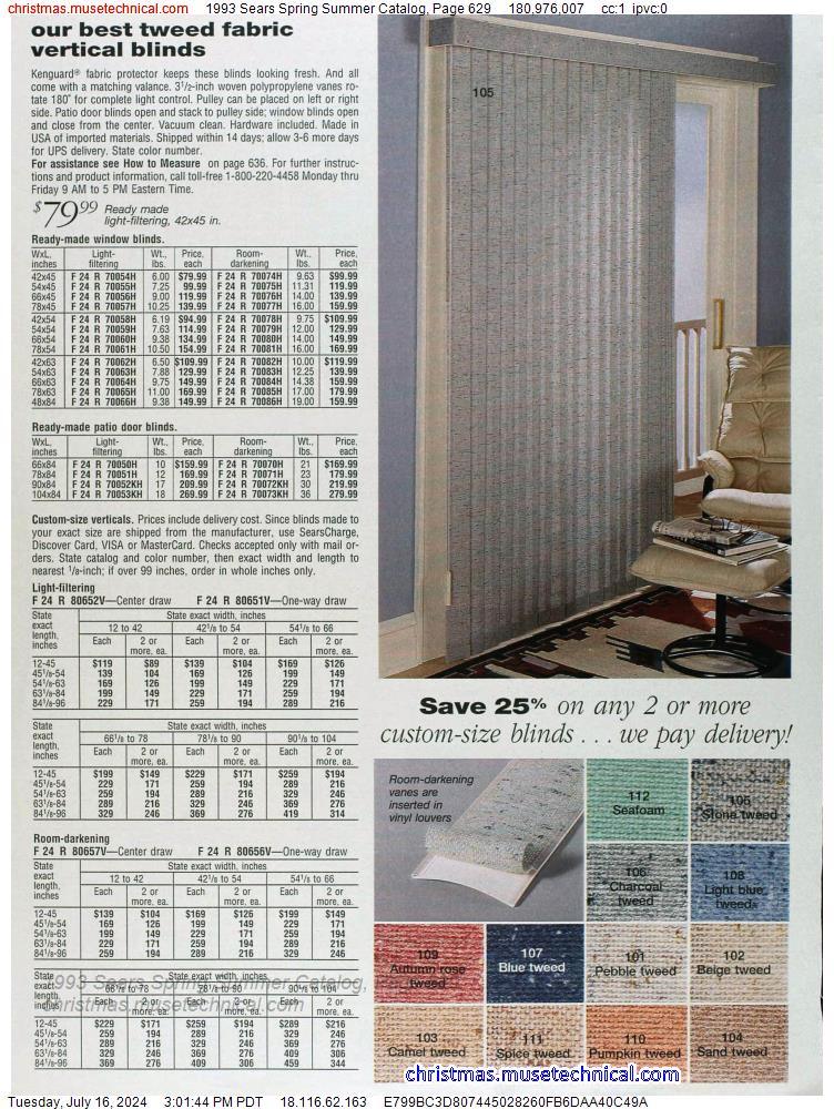 1993 Sears Spring Summer Catalog, Page 629