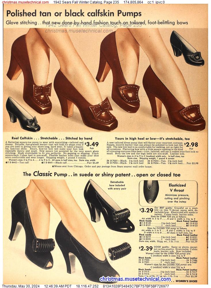 1942 Sears Fall Winter Catalog, Page 235