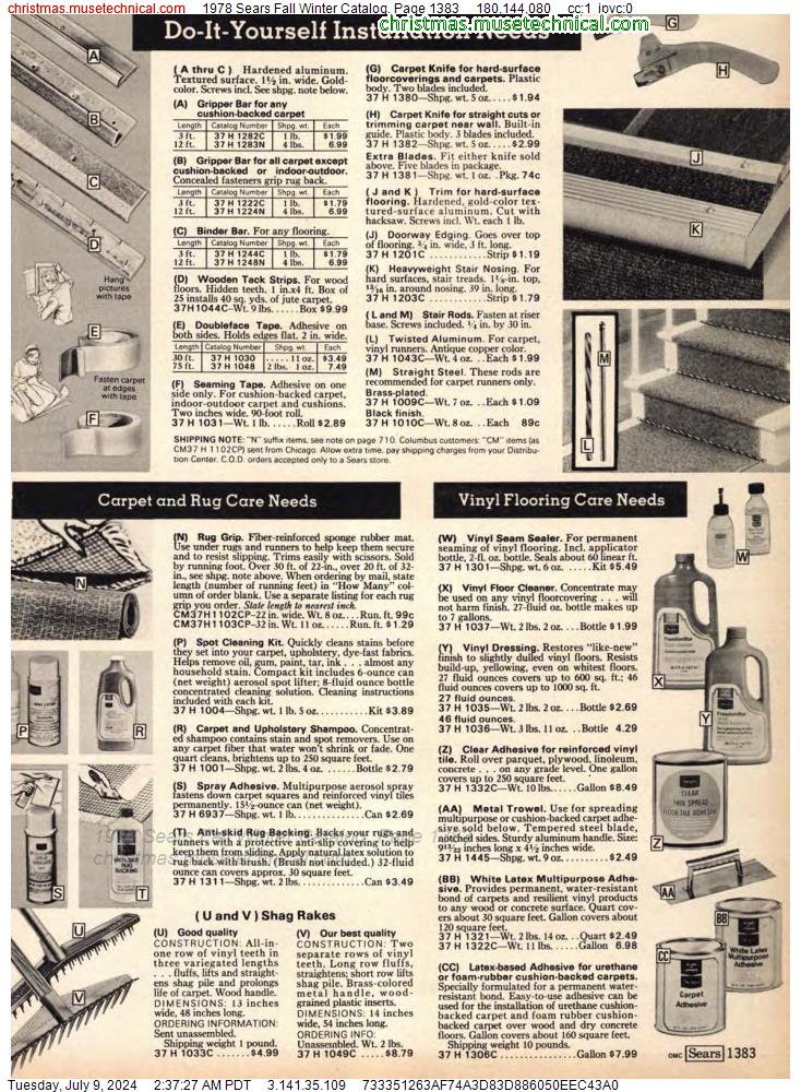 1978 Sears Fall Winter Catalog, Page 1383