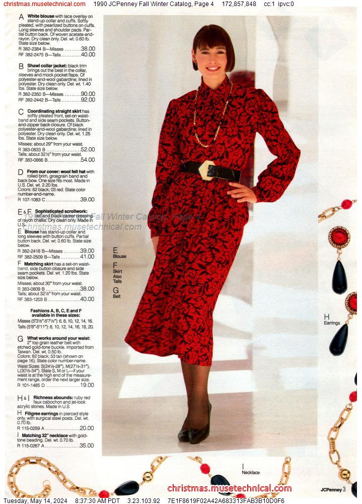 1990 JCPenney Fall Winter Catalog, Page 4