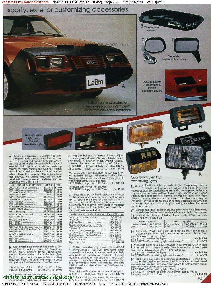 1985 Sears Fall Winter Catalog, Page 765