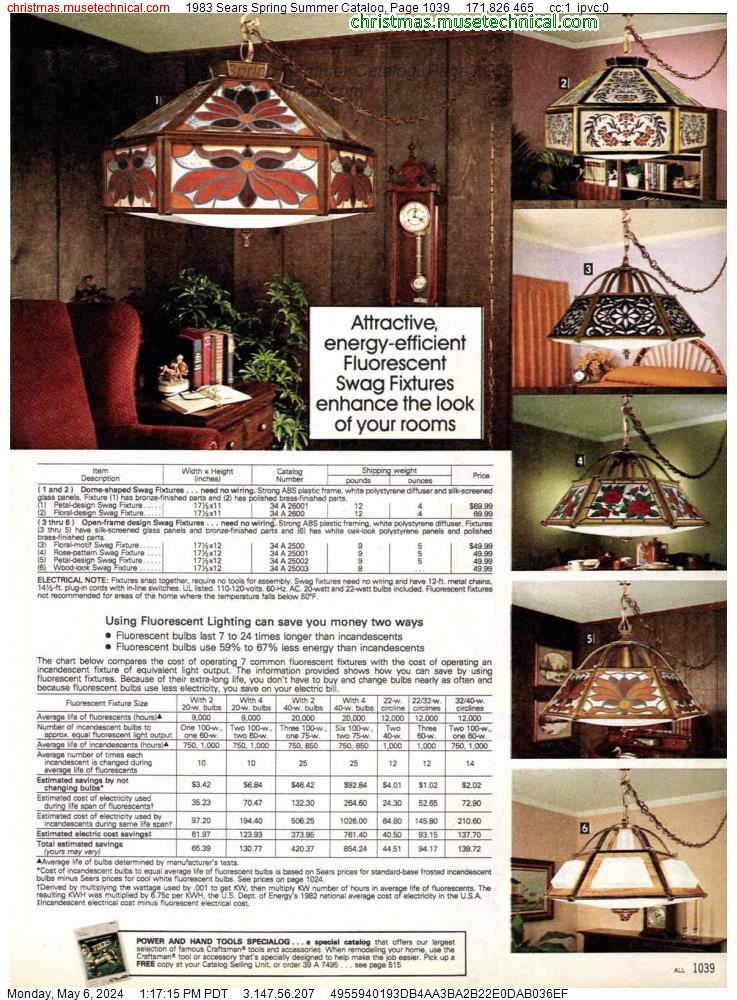 1983 Sears Spring Summer Catalog, Page 1039