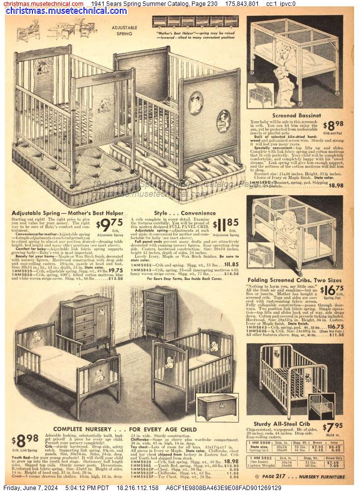 1941 Sears Spring Summer Catalog, Page 230