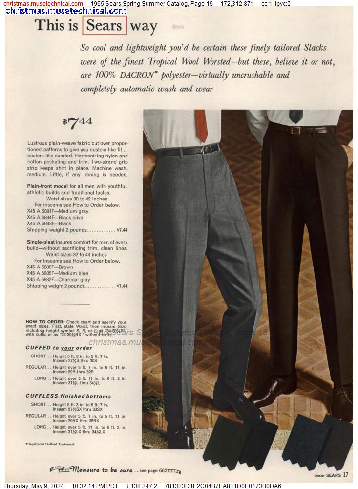 1965 Sears Spring Summer Catalog, Page 15