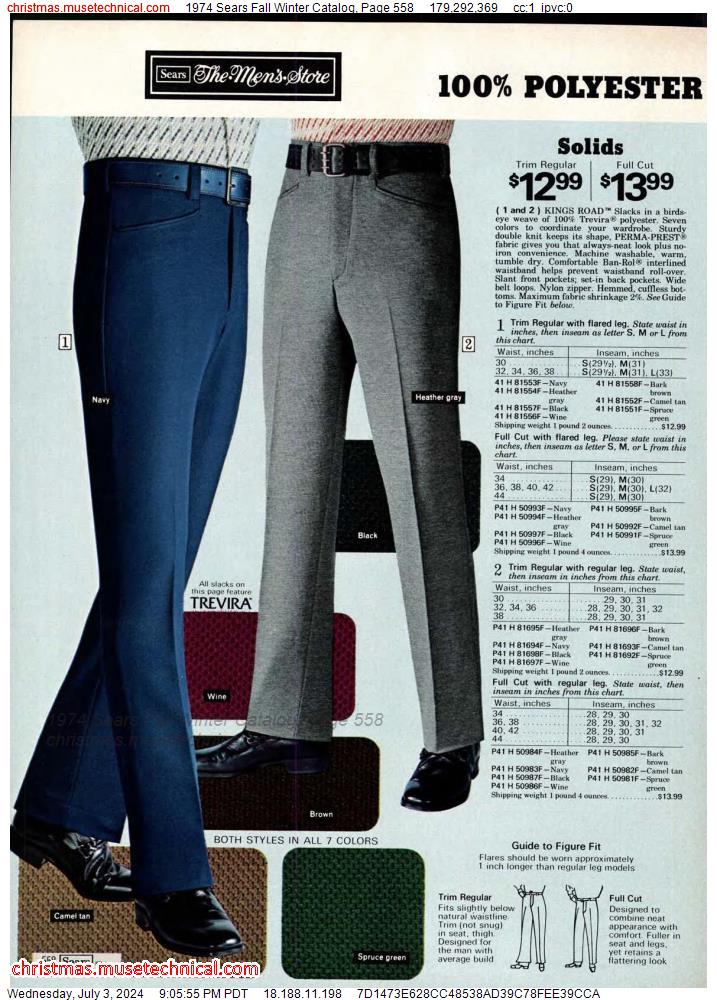 1974 Sears Fall Winter Catalog, Page 558