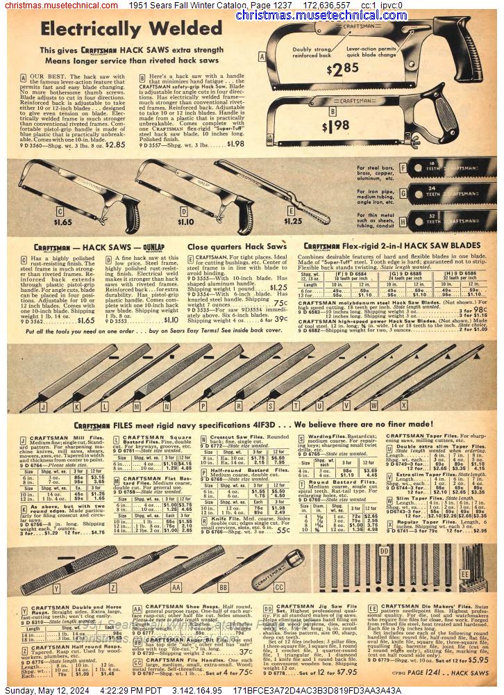 1951 Sears Fall Winter Catalog, Page 1237
