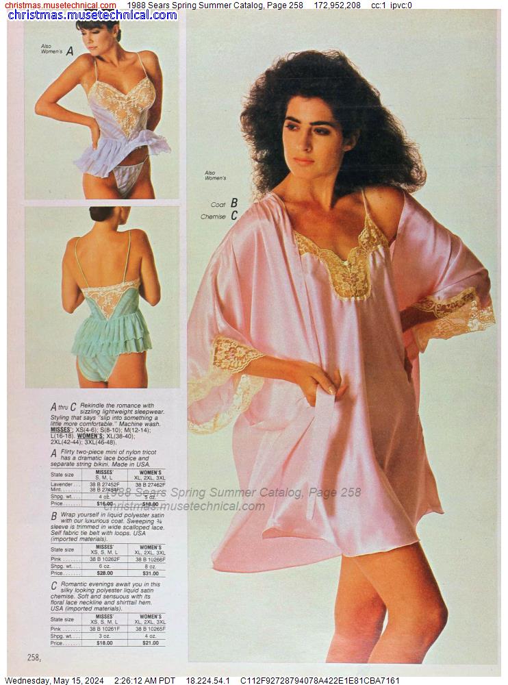 1988 Sears Spring Summer Catalog, Page 258