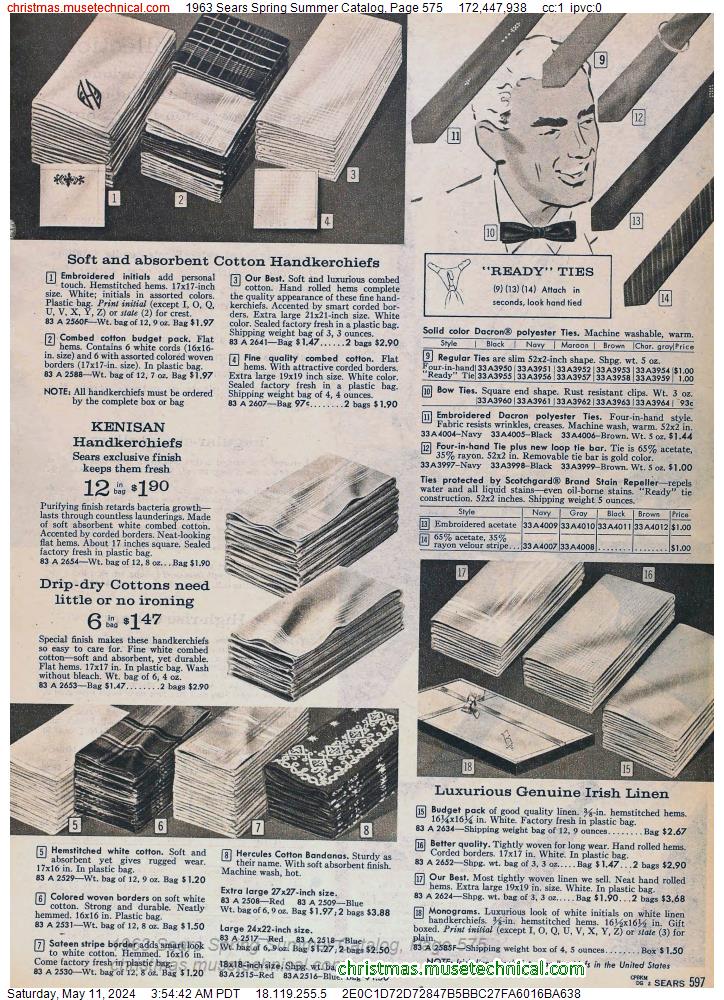 1963 Sears Spring Summer Catalog, Page 575