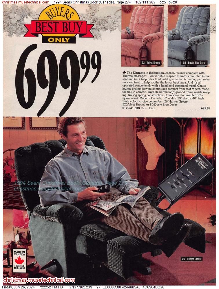 1994 Sears Christmas Book (Canada), Page 274