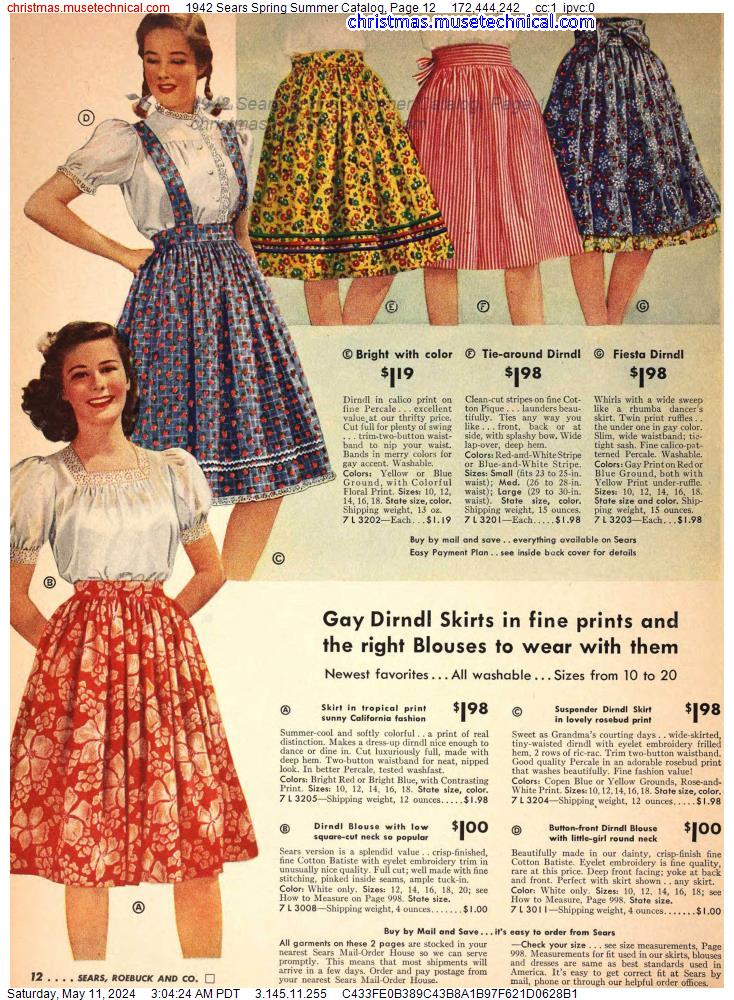 1942 Sears Spring Summer Catalog, Page 12
