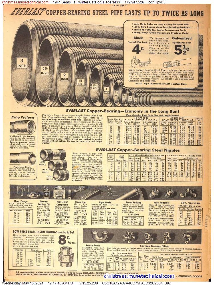 1941 Sears Fall Winter Catalog, Page 1433