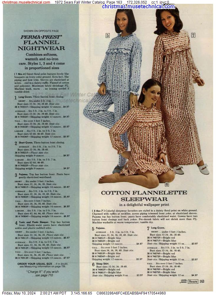 1972 Sears Fall Winter Catalog, Page 163