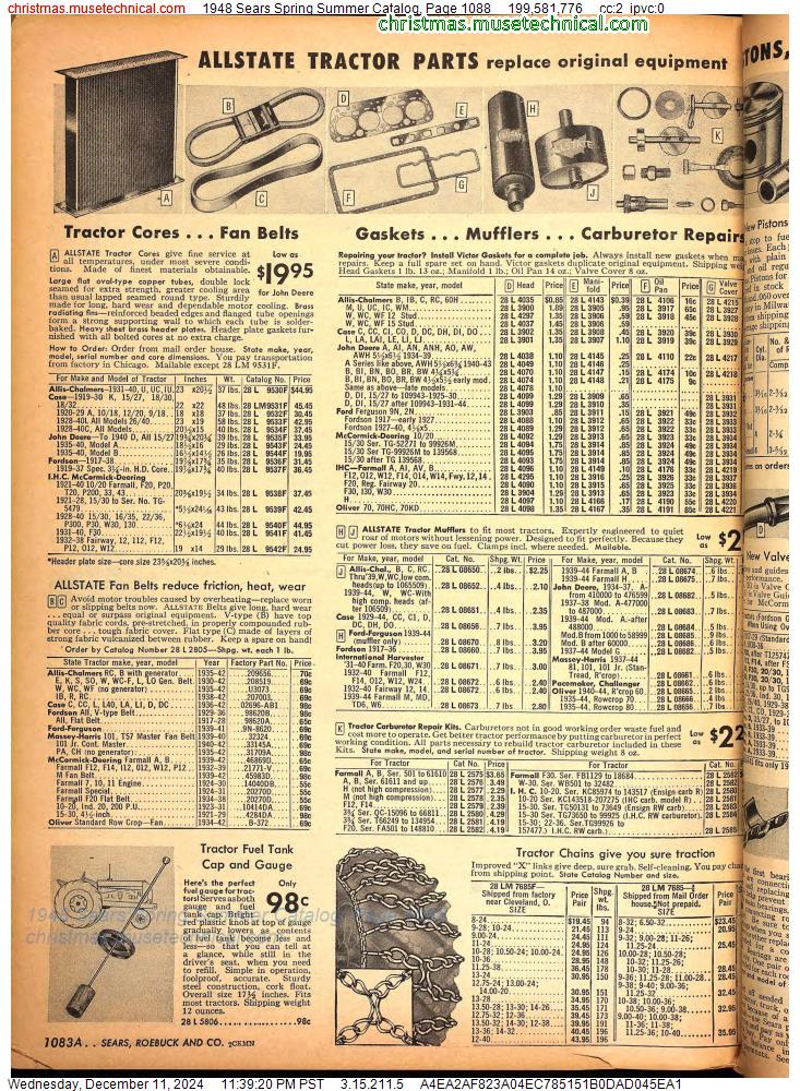 1948 Sears Spring Summer Catalog, Page 1088