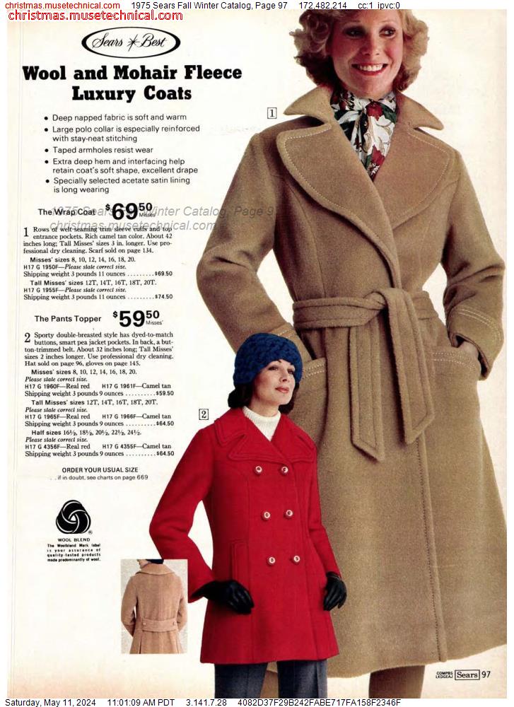 1975 Sears Fall Winter Catalog, Page 97