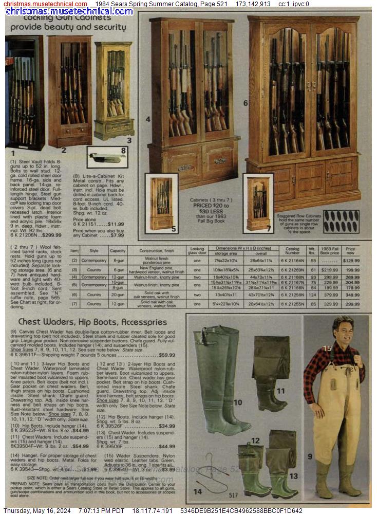1984 Sears Spring Summer Catalog, Page 521