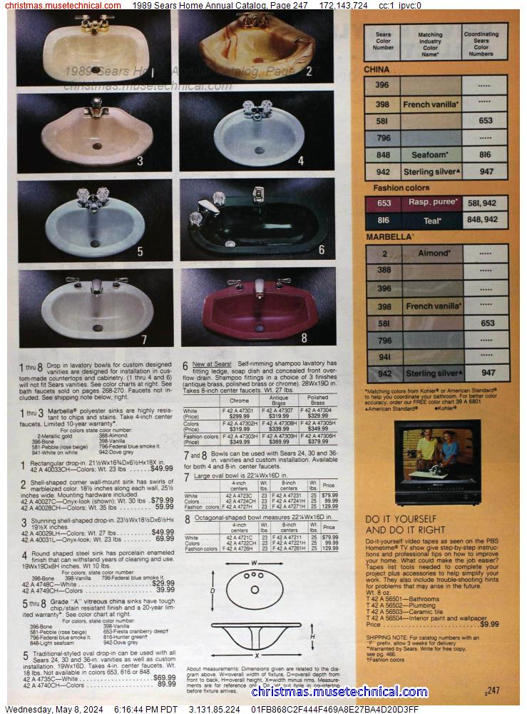 1989 Sears Home Annual Catalog, Page 247