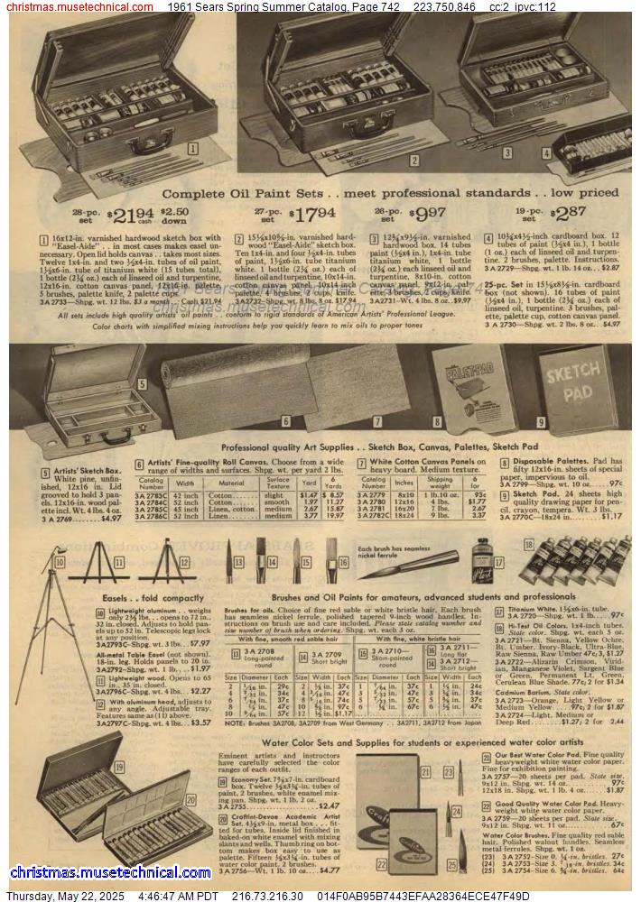 1961 Sears Spring Summer Catalog, Page 742
