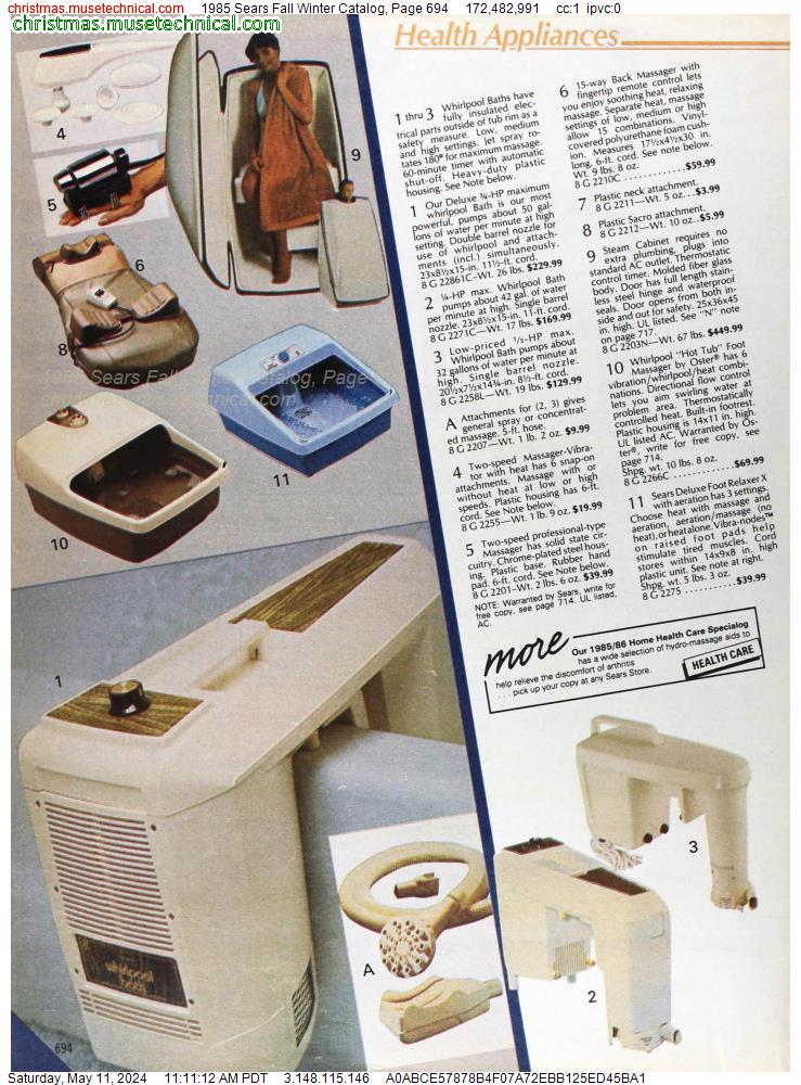 1985 Sears Fall Winter Catalog, Page 694