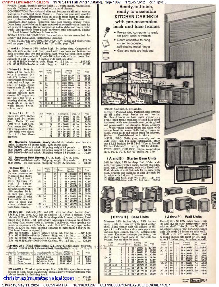 1978 Sears Fall Winter Catalog, Page 1067