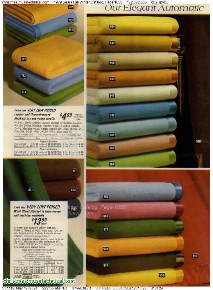 1979 Sears Fall Winter Catalog, Page 1658