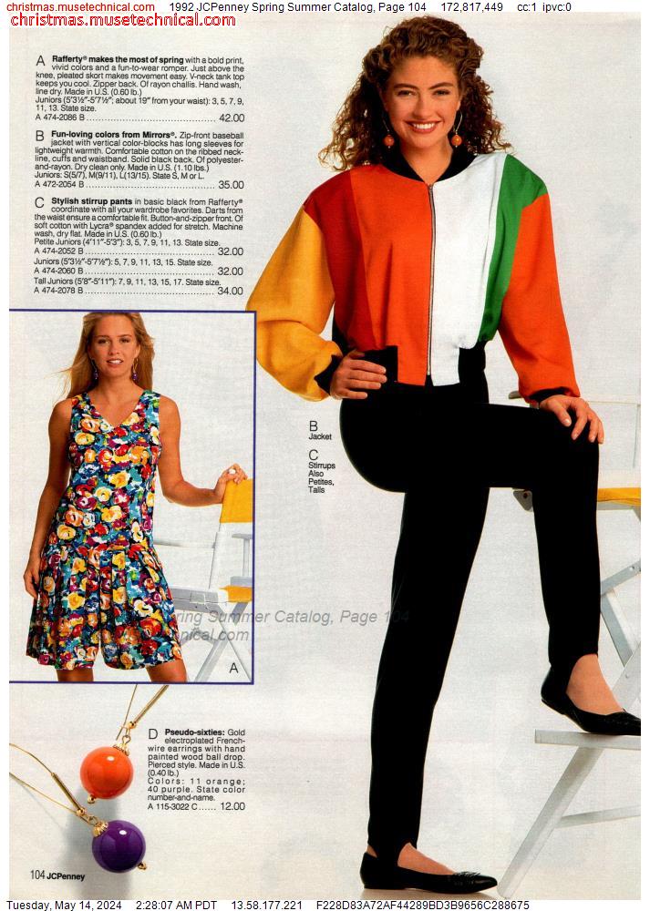 1992 JCPenney Spring Summer Catalog, Page 104