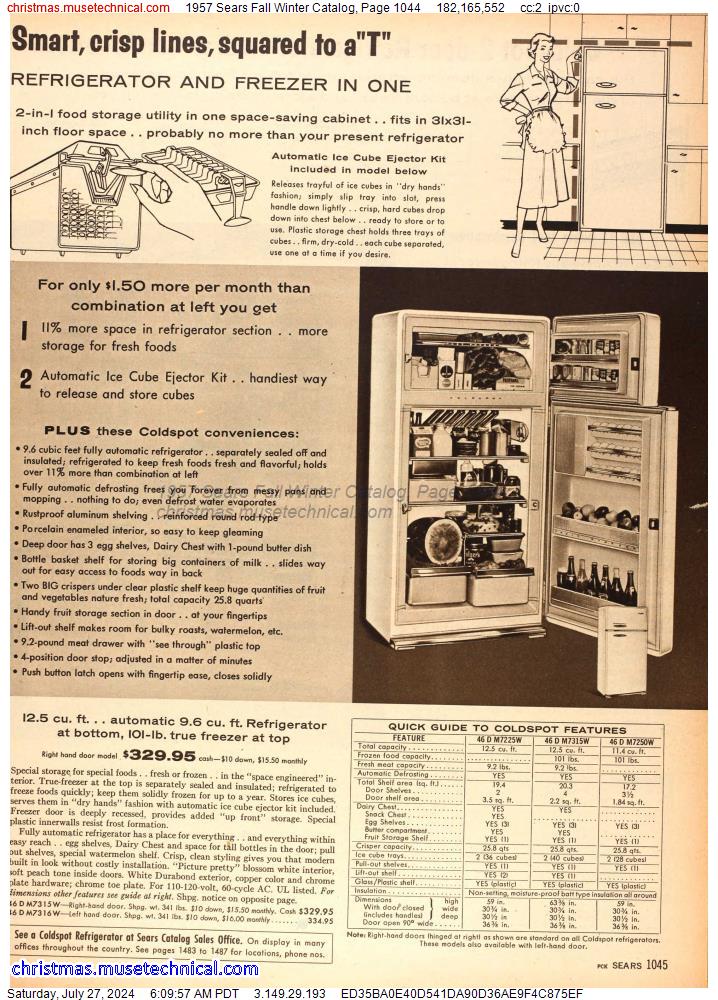 1957 Sears Fall Winter Catalog, Page 1044
