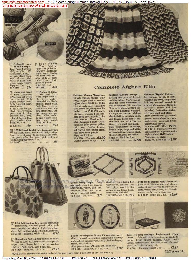 1960 Sears Spring Summer Catalog, Page 339