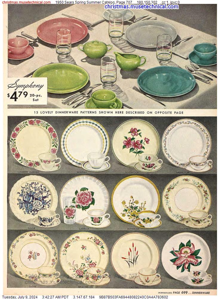 1950 Sears Spring Summer Catalog, Page 707