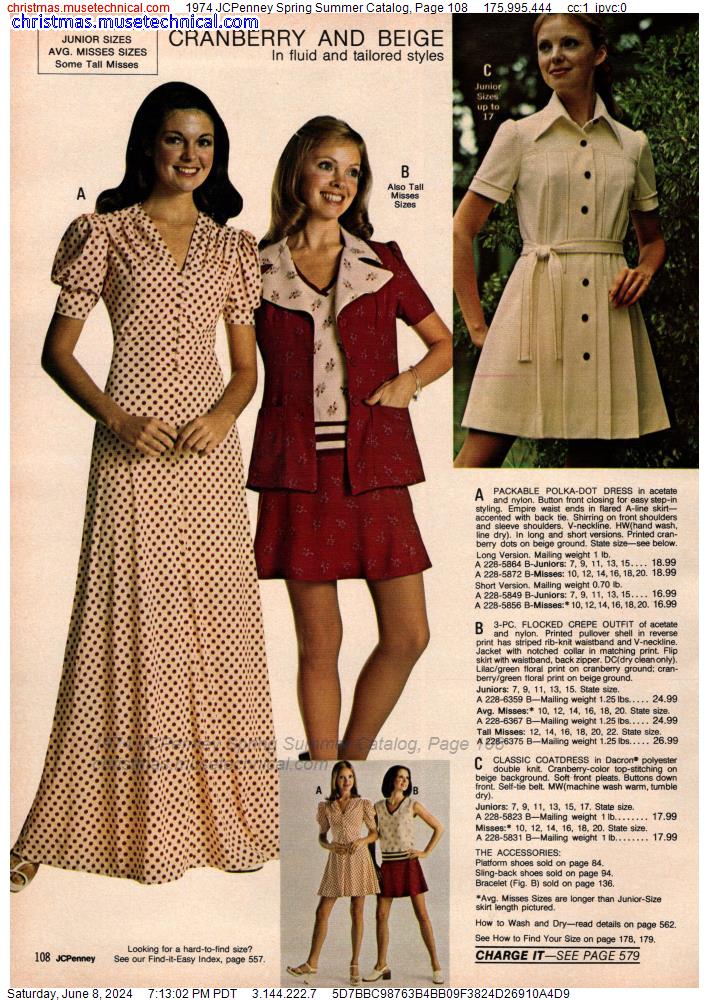1974 JCPenney Spring Summer Catalog, Page 108