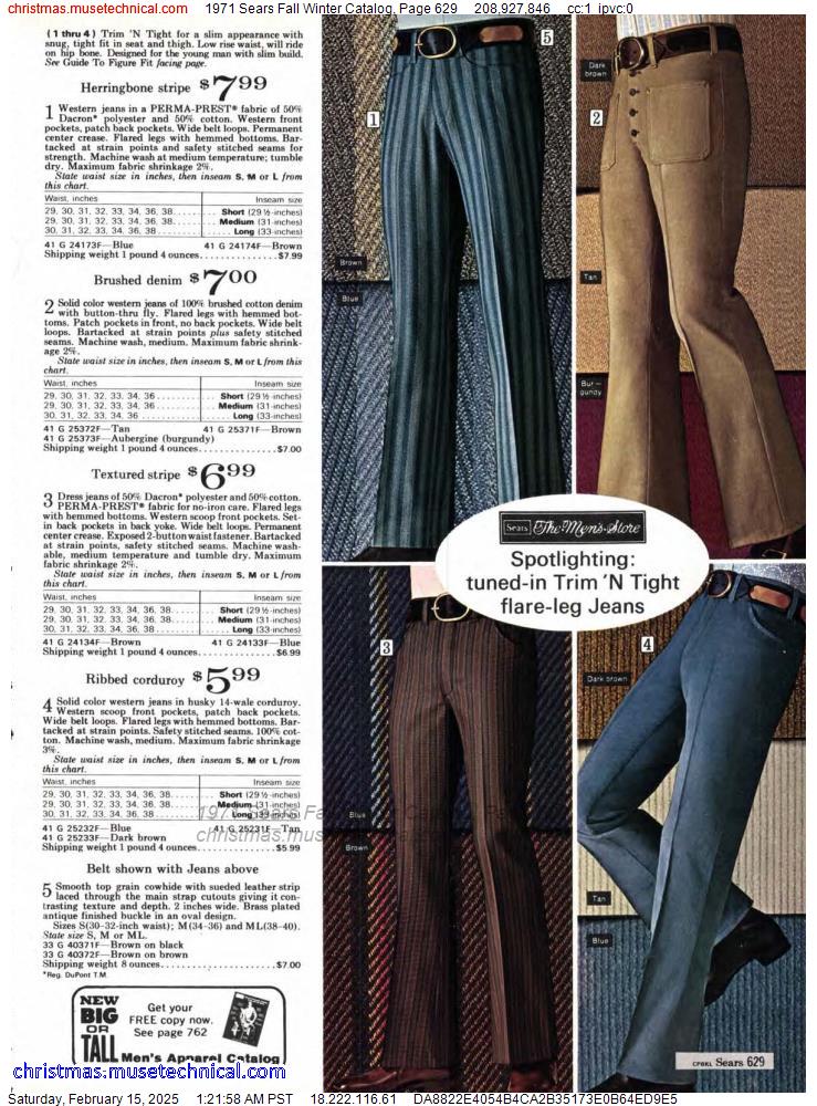 1971 Sears Fall Winter Catalog, Page 629