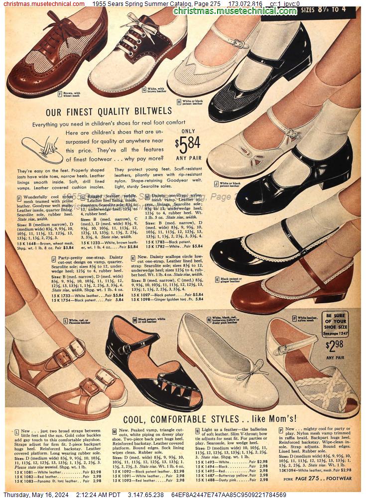 1955 Sears Spring Summer Catalog, Page 275