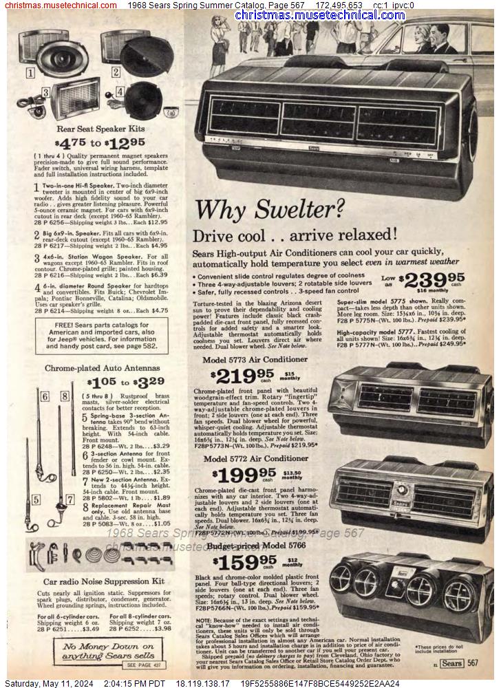 1968 Sears Spring Summer Catalog, Page 567