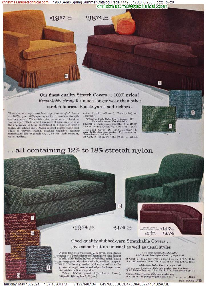 1963 Sears Spring Summer Catalog, Page 1449