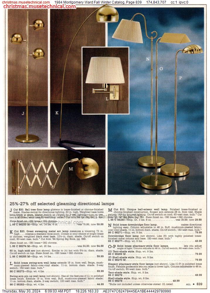 1984 Montgomery Ward Fall Winter Catalog, Page 839