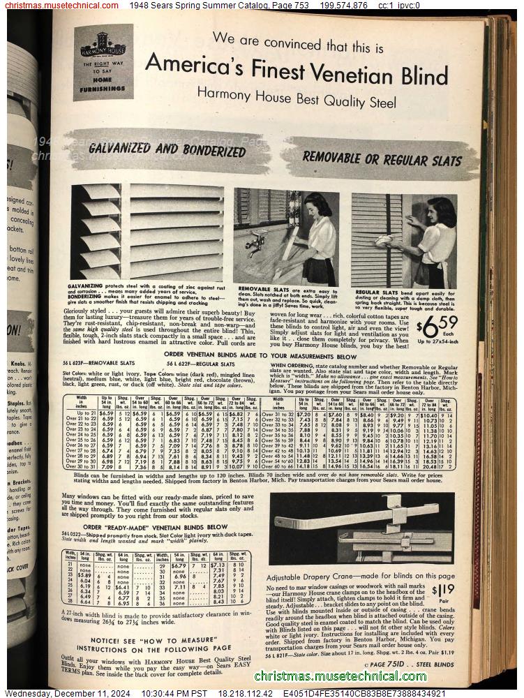 1948 Sears Spring Summer Catalog, Page 753